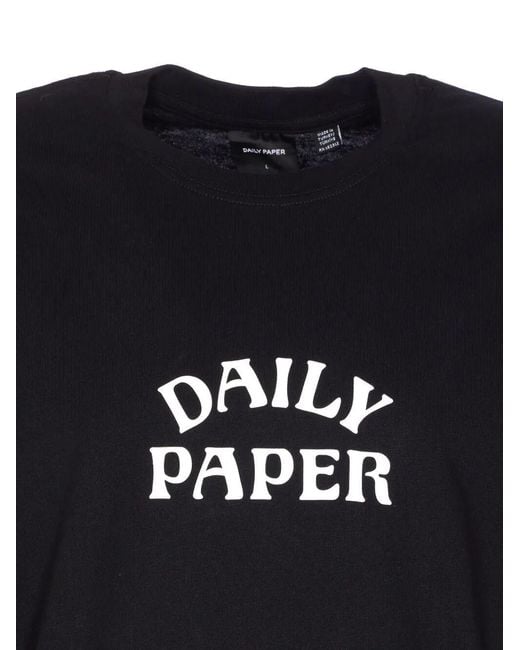 Daily Paper Black "Dias Stacked" Ss T-Shirt for men