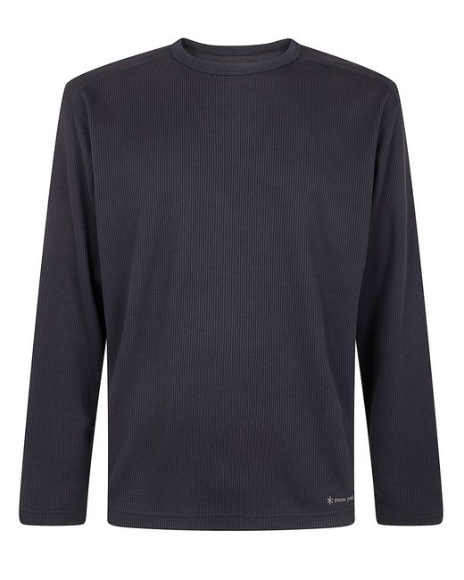 Snow Peak Blue "Dry Thermal" Long Sleeves T-Shirt for men