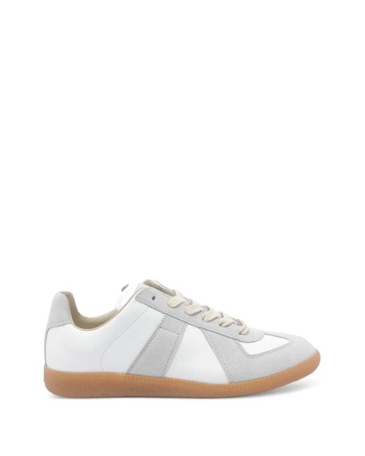 Maison Margiela White Replica Leather Sneakers