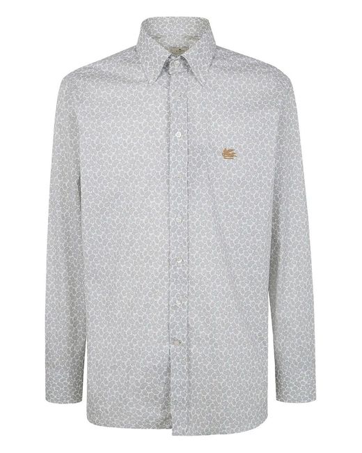 Etro Gray Classic Shirt for men