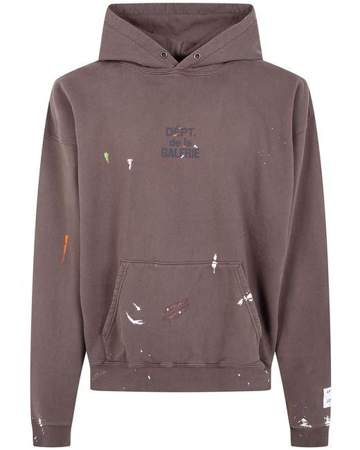 GALLERY DEPT. Green 'French' Logo Painted Hoodie for men