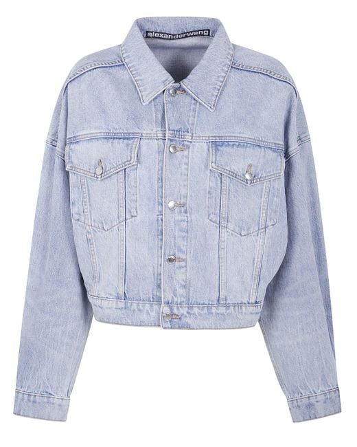 Alexander Wang Blue Clip Trucker Jacket