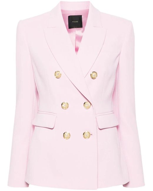 Pinko Pink Double-breasted Blazer