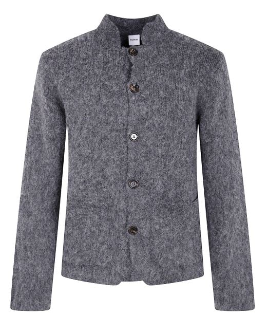 Aspesi Gray "Classic" Cardigan for men