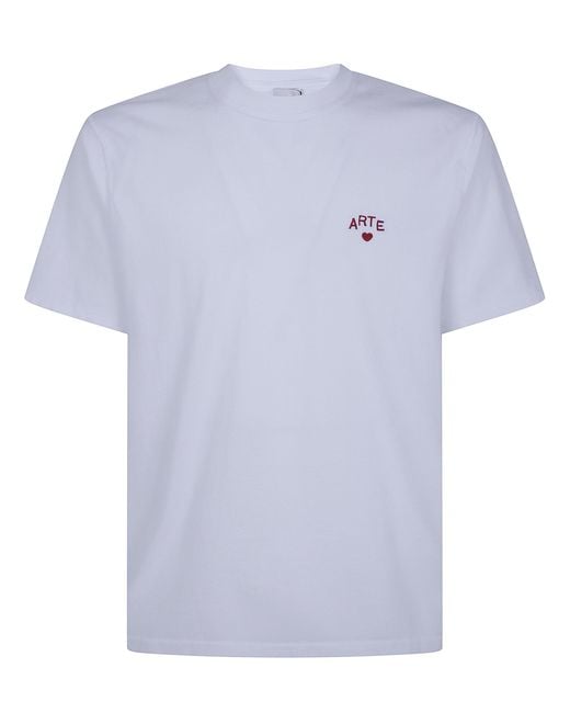 Arte' Blue T-Shirt Cotton "Arte Heart" for men