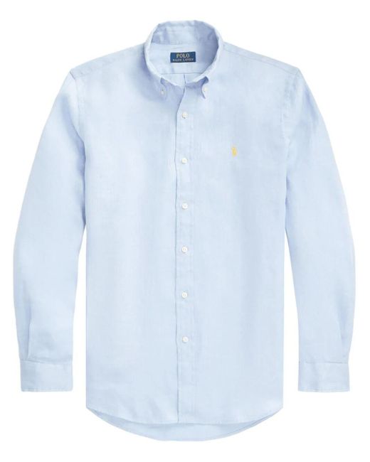 Polo Ralph Lauren Blue Polo Pony-Embroidered Shirt for men