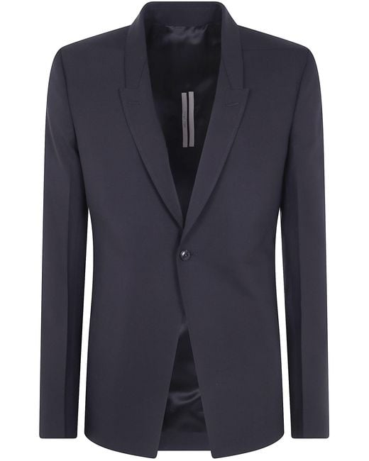 Rick Owens Blue Jacket Wool "Soft Soft" for men