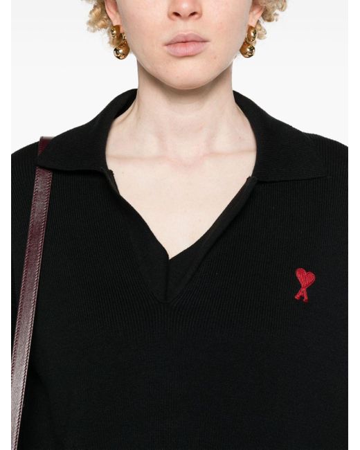 AMI Black Red Adc Polo