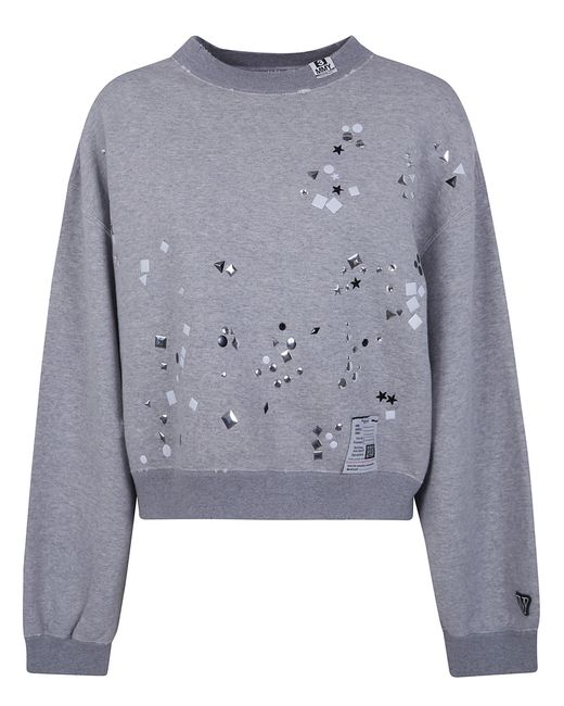 Maison Mihara Yasuhiro Blue Embellished Pullover