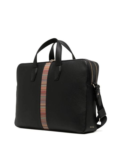 Paul Smith Black Bag Double Zipper Folio Bags for men