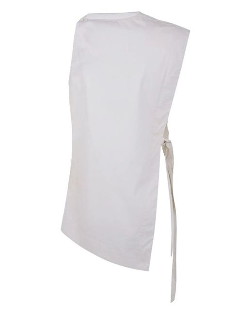 Gilet Asimmetrico di Nuur in White