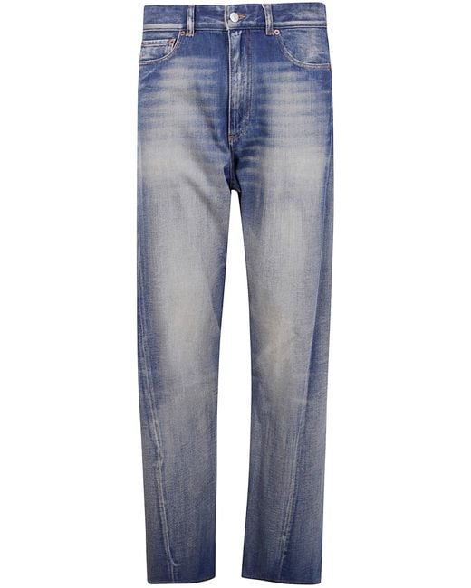 MM6 by Maison Margiela Blue Pants 5 Pockets for men