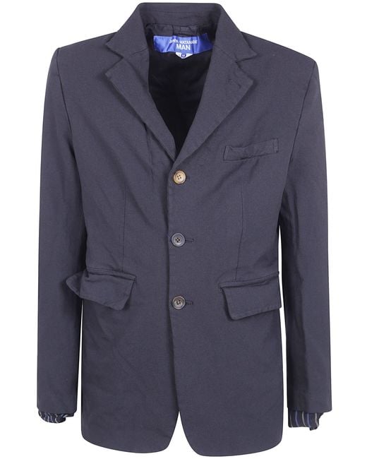 Junya Watanabe Blue Jacket Wool Nylon Stretch for men