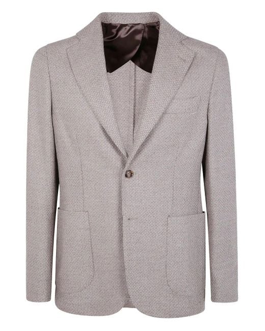 Barba Napoli Gray 'Bactive Mono' Jacket for men