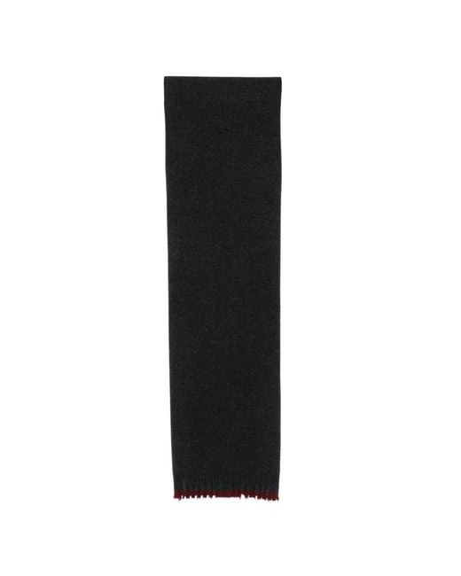 Uma Wang Black Scarf Cashmere "Plain Ws" for men