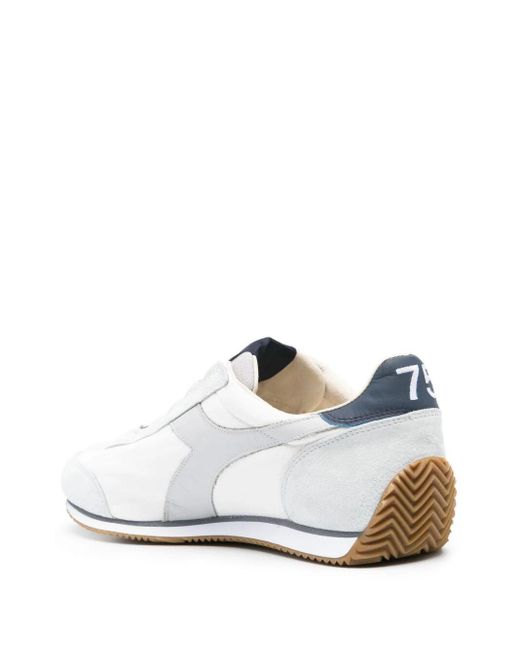 Diadora White Equipe H Canvas Stone Wash Sneaker for men