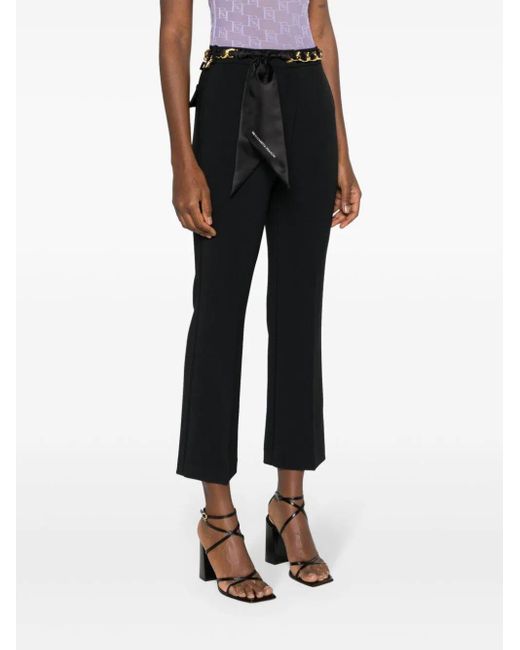 Elisabetta Franchi Black Trousers With Chain