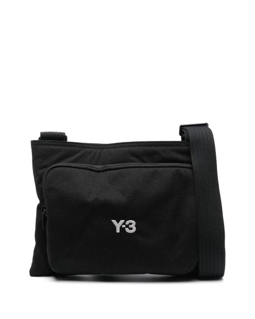 Y-3 Black Logo Crossbody Bag for men