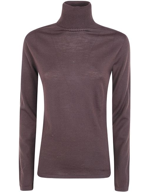 D.exterior Purple D. Exterior Sweater Basic Merino Turtle Neck