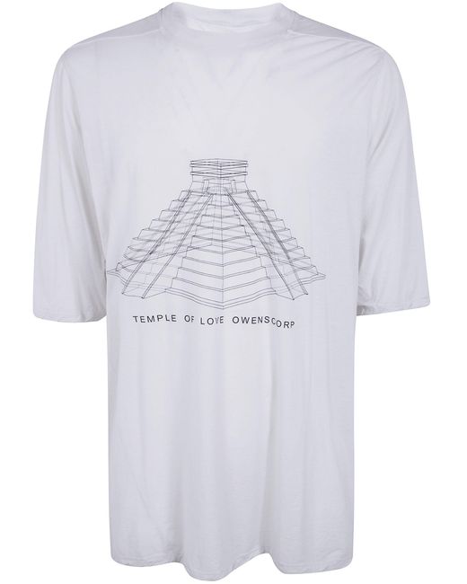Rick Owens Blue "Jumbo" Short Sleeves T-Shirt for men