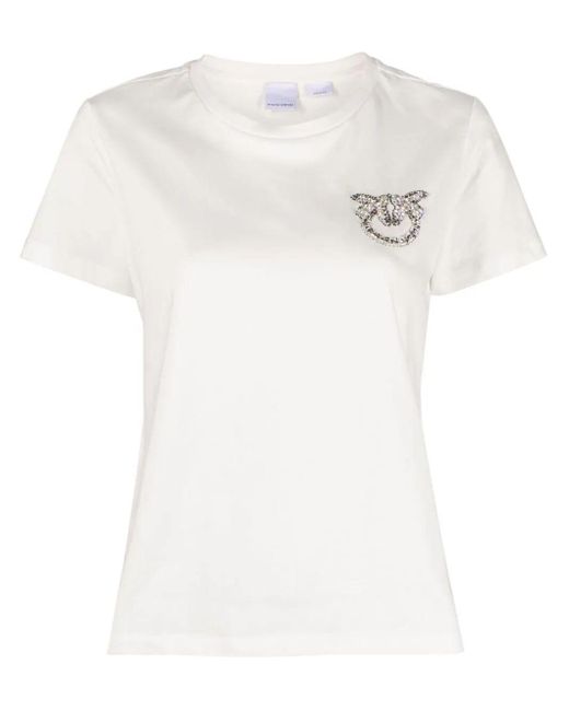 Pinko White T-shirt With Logo