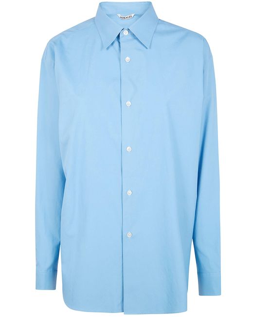 Auralee Blue Camicia Twill