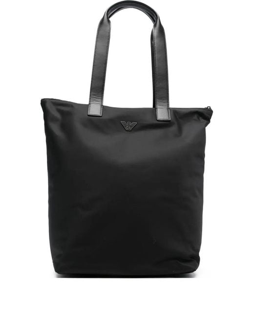 Emporio Armani Black Shopping Set Bag for men