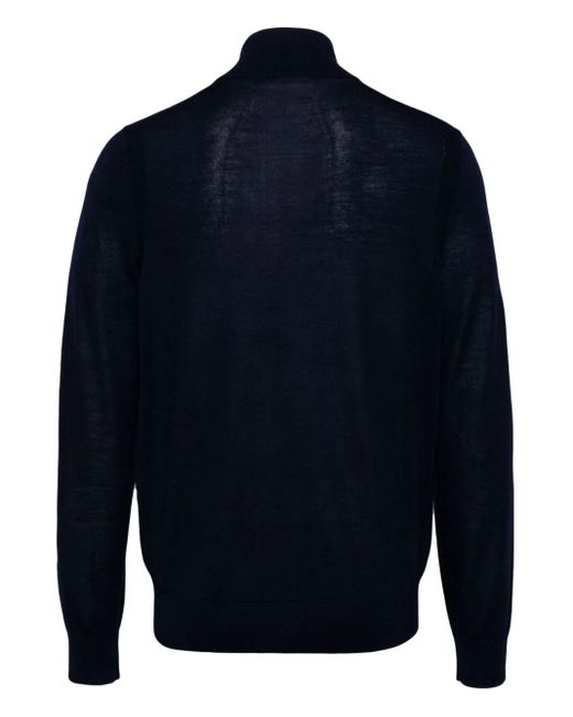 Paul Smith Blue Sweater Zipper Neck for men
