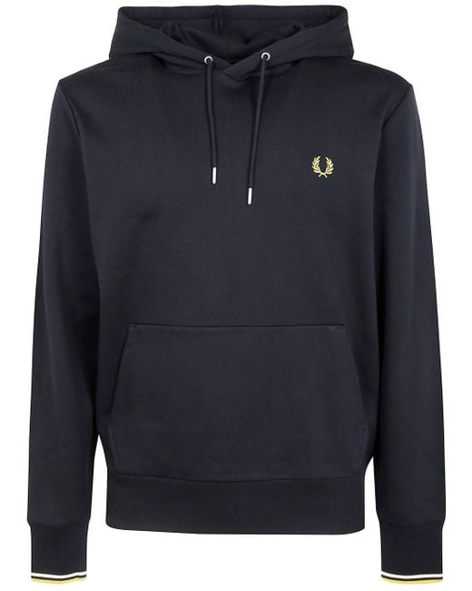 Fred Perry Blue Tipped Hooded Sweatshirt for men