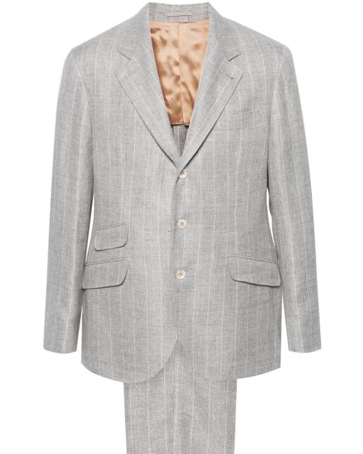 Brunello Cucinelli Gray Leisure Suit for men