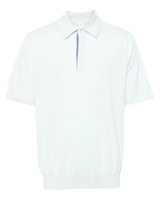Paul Smith Blue Sweater Ss Polo for men