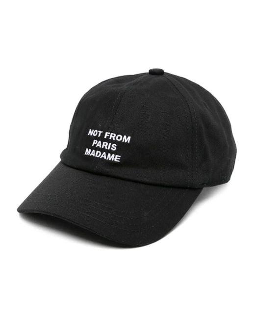 La Casquette Slogan Hat di Drole de Monsieur in Black da Uomo