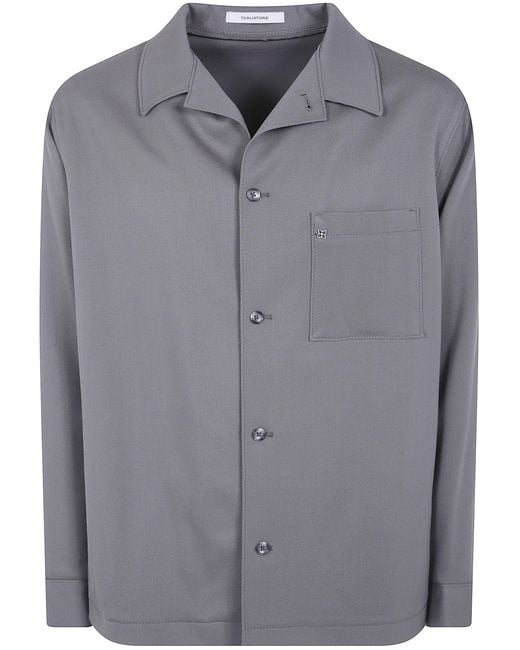 Tagliatore Gray Shirt Long Sleeve "Abani" for men