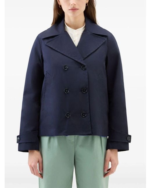 Woolrich Blue Havice Double-breasted Jacket