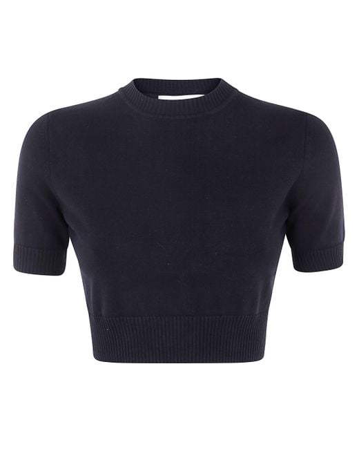 T-Shirt 'Bettina' Con Collo Rotondo E Maniche Corte di Max Mara in Blue