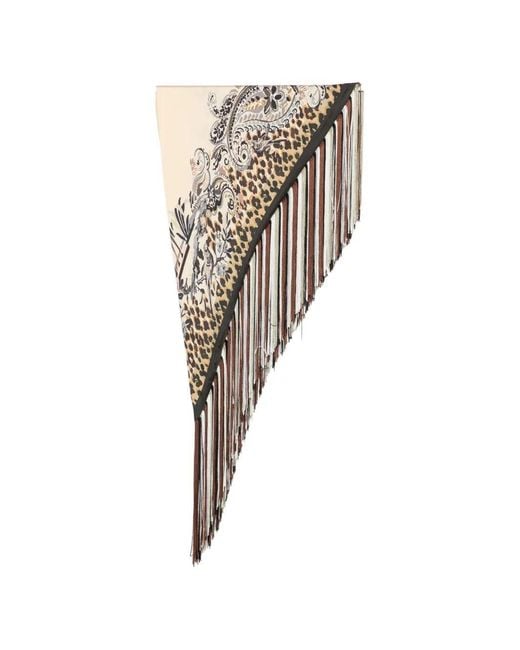 Etro Natural Scarf Fringe "Fancy"