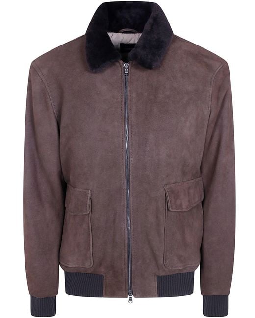 Barba Napoli Brown Jacket Aviator "Boston" for men