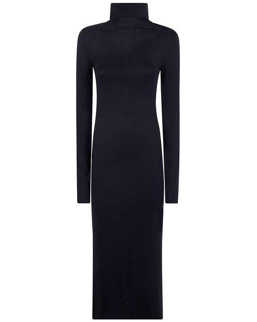 Thom Krom Black High Neck Midi Dress