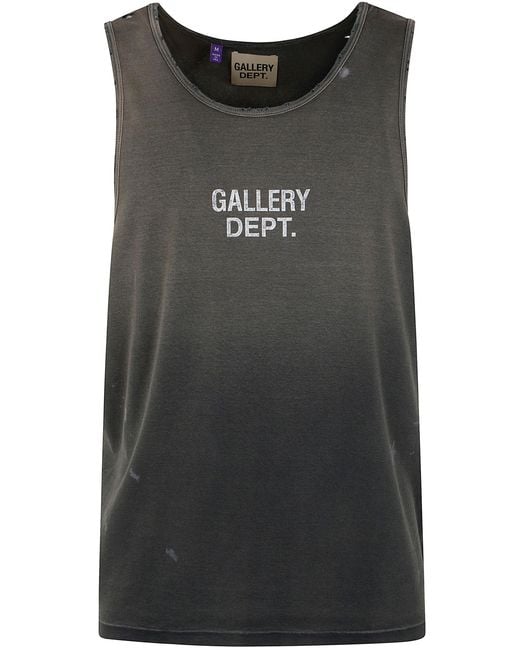 GALLERY DEPT. Black Tank Top Cotton "Sun" for men