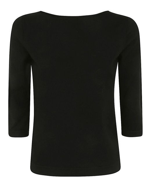 Liviana Conti Black 3/4 Sleeves T-shirt