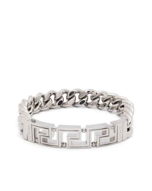 Versace White Greca Chain Bracelet for men