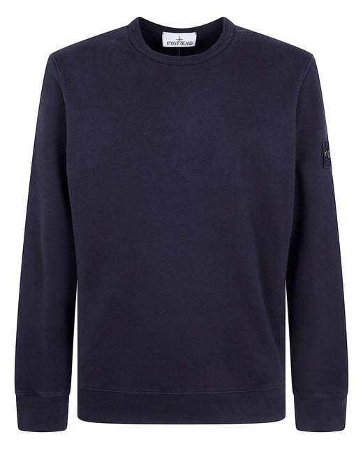 Stone Island Blue Sweatshirt Round Neck for men