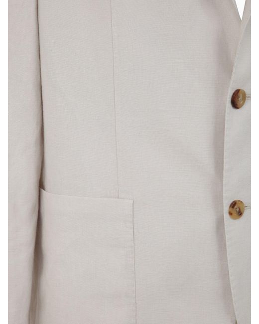 Boglioli White Linen Pantsuit Suit". for men