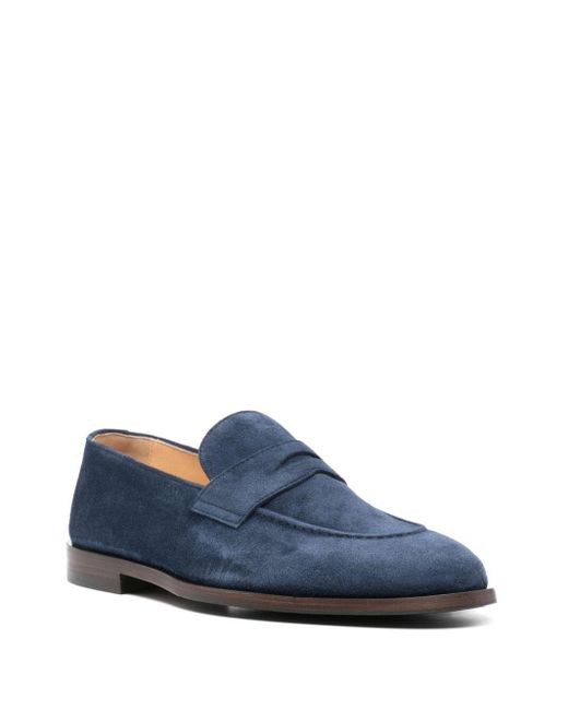 Brunello Cucinelli Blue Loafers Shoes for men