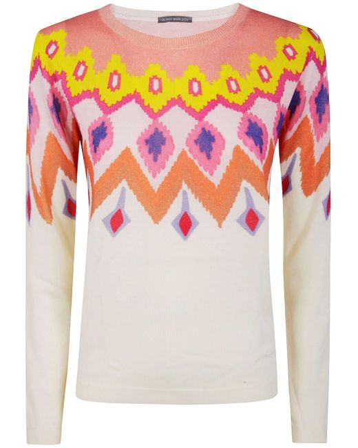 In bed with You Pink Boatneck Printed Jumper