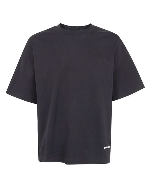 Carhartt Black Short Sleeves "Script" Organic Cotton T-Shirt for men