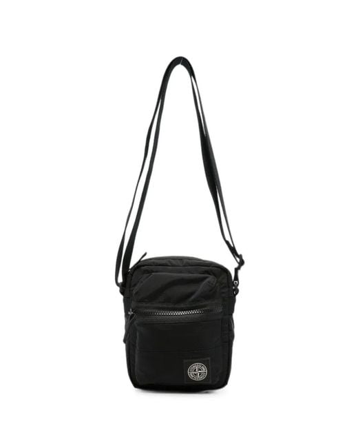 Stone Island Black Crossbody Bag for men