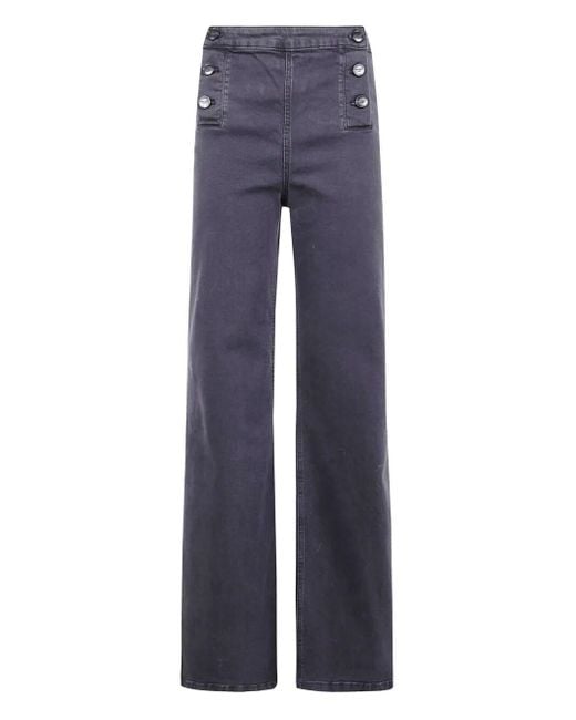 Twinset Blue Wide Leg Fit Denim