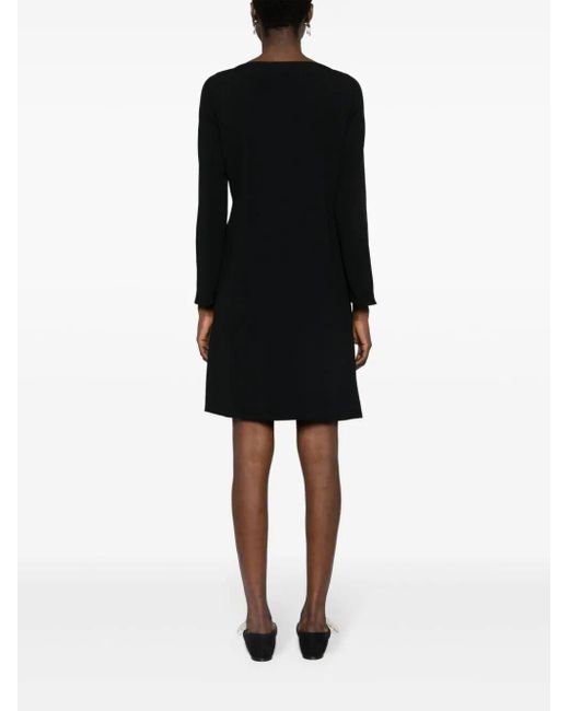 Emporio Armani Black Long Sleeves Dress With Piercing