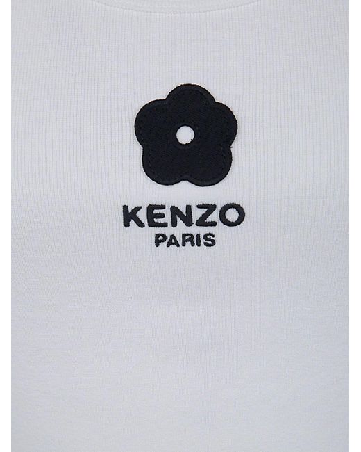 KENZO White Boke 2.0 Embroidered Tank Top